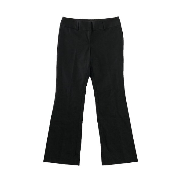 LOFT Ann Taylor Julie Boot Cut Womens Size 8 Black Belt Loop Stretch Dress Pants - Picture 1 of 7